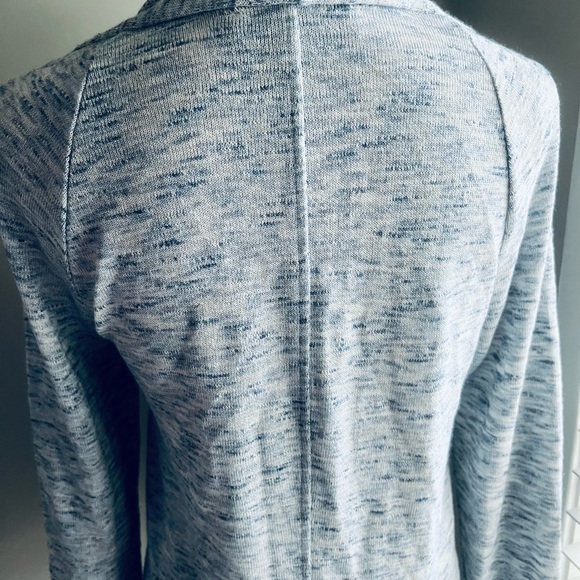 NWOT LOFT blue and white space-dyed cardigan - Picture 6 of 6